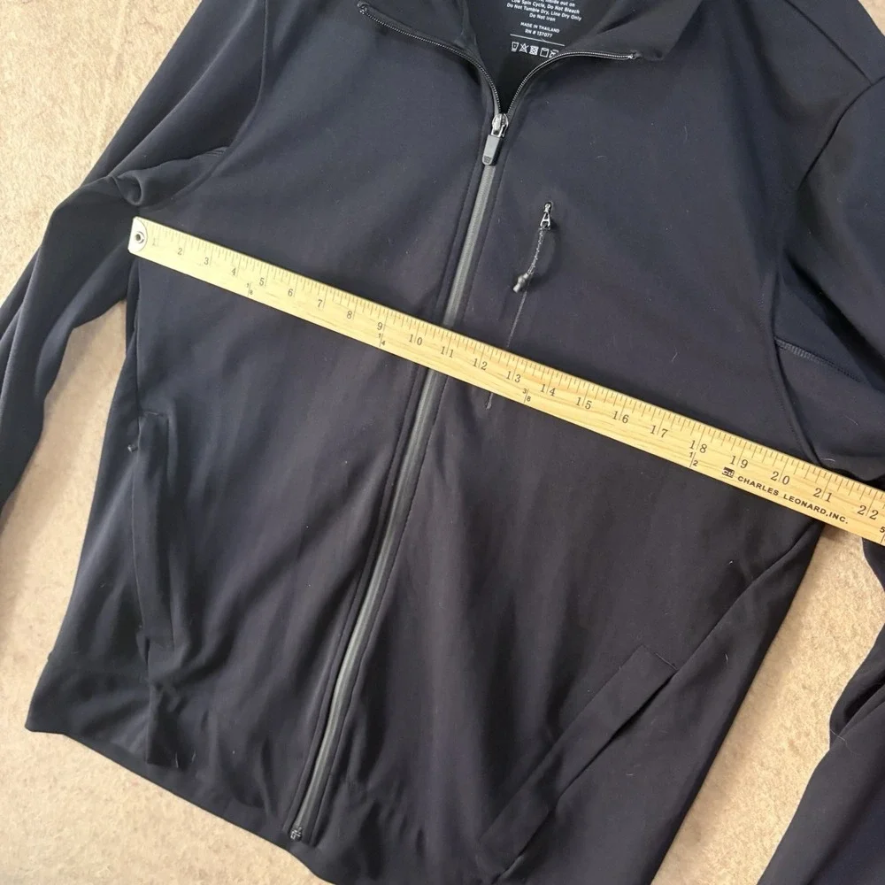 Mack Weldon Atlas Jacket Mens Sz M Black Full Zip Pockets Performance Athleisure